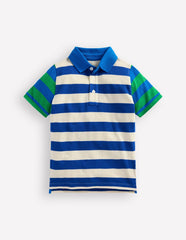 Piqué Polo Shirt - Sapling Green/ Kingfisher Blue