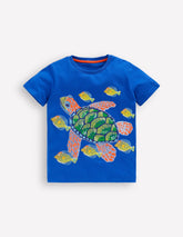 Glow Superstitch T-shirt - Gallery Blue Turtle
