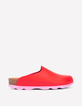 Lyla Colour Block Clogs - Post Box Red/Soft Pink