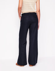 Islington Linen Pants - Navy