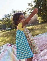 Gathered Woven Dress - Hotchpotch Multi