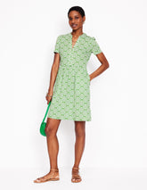 Naomi Short Sleeve Dress - Paradise Green, Botanic Blush