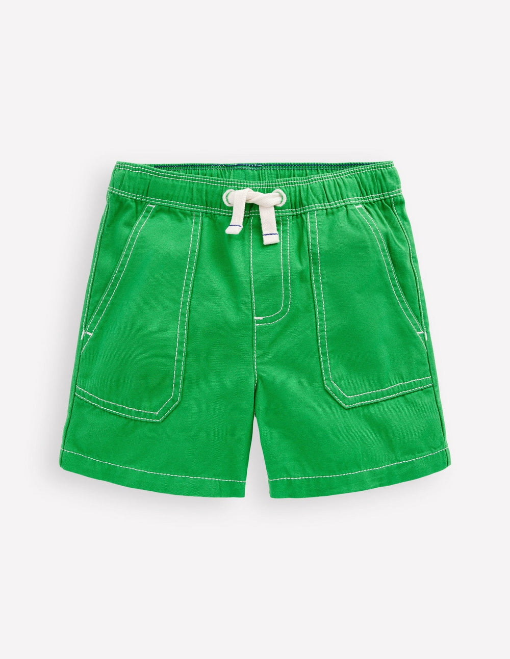 Pull - On Cotton Shorts - Bright Green