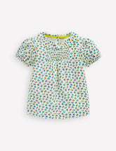 Double Cloth Printed Blouse - Soft Ivory Ditsy Floral