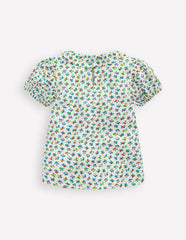 Double Cloth Printed Blouse - Soft Ivory Ditsy Floral