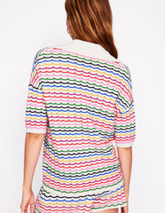 Collared Henley Sweater - Multi, Rainbow