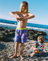 Swim Shorts - Blue Heron Fish