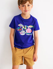 Short Sleeve Riso T-shirt - Blue Heron Fish