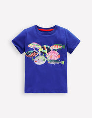 Short Sleeve Riso T-shirt - Blue Heron Fish