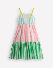 Aurelia Tiered Twirly Dress - Hotchpotch Stripe