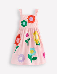 Annalisa Appliqué Sundress - Pink Flower