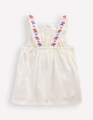 Embroidered Sleeveless Top - Soft Ivory