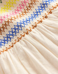 Odette Tiered Woven Sundress - Soft Ivory