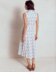 Amy Sleeveless Shirt Dress - Ivory, Tennis