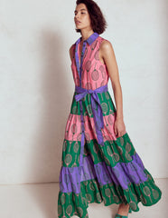 Multi Tiered Shirt Dress - Multi, Tennis