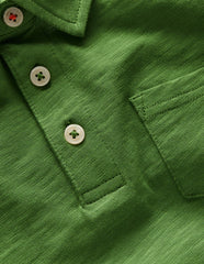 Slub Polo Shirt - Broccoli Green