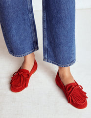 Soft Tassel Deck Shoes - Post Box Red