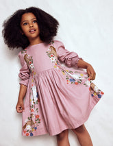 Madeline Long Sleeve Dress - Formica Pink Horses