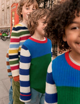 Everyday Cotton Sweater - Kingfisher Blue/Rich Emerald