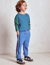 Rainbow Stripe Sweatpants - Blue River