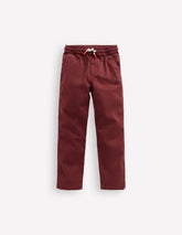 Slim Pull On Trousers - Chestnut