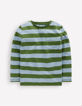 Everyday Long Sleeve T-shirt - Glacier Blue/ Broccoli Green