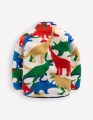 Cosy Borg Jacket - Multi Dinos