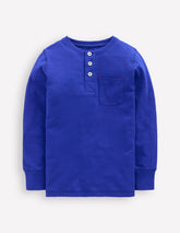 Everyday Henley T-shirt - Bright Blue