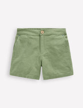 Cotton Linen Shorts - Newt Green