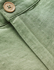 Cotton Linen Shorts - Newt Green
