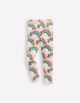 Fun Leggings - Oatmeal Marl Rainbow Hearts