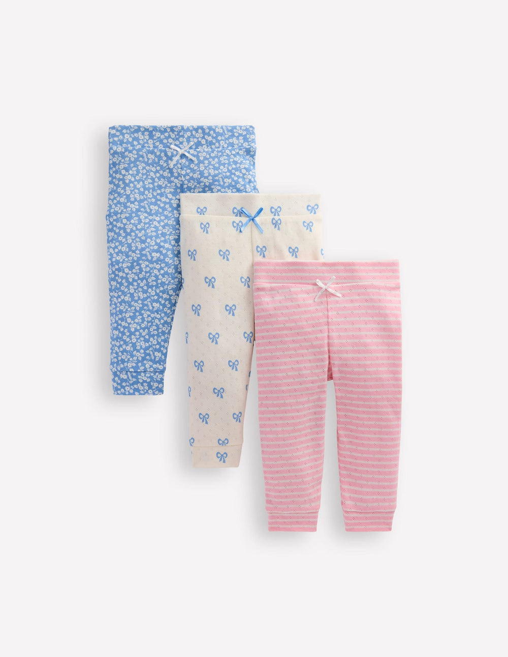 3 Pack Pointelle Leggings - Ditsy / Bows