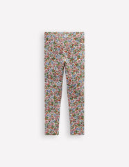 Appliqué Leggings - Soft Ivory Berry Floral