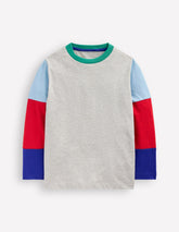 Long Sleeve Hotchpotch T-shirt - Grey