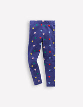 Fun Leggings - Starboard Blue Multi Hearts