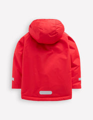 Borg Lined Anorak - Red