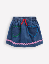 Ric Rac Skirt - Mid Vintage Denim
