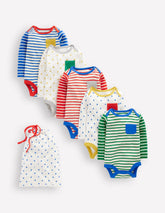 Striped 5 Pack Bodies - Multi Stripes/Stars