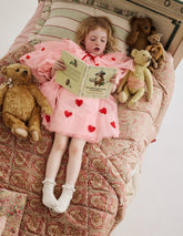 Tiered Tulle Dress - Chalk Pink Hearts