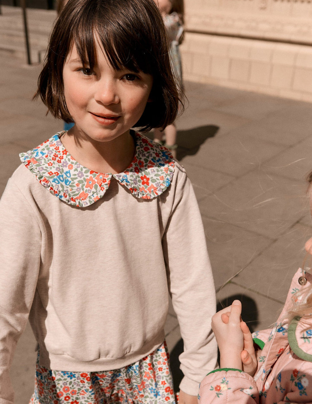 2 - in - 1 Sweatshirt Dress - Ivory Berry Floral