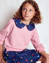 2 - in - 1 Sweatshirt Dress - Starboard Blue Multi Hearts