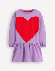 Logo Sweatshirt Dress - Aster Purple