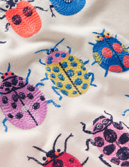Superstitch T-shirt - Soft Ivory Ladybirds