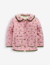 Pretty Cord Collar Jacket - Vintage Pink Ditsy