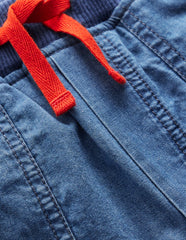 Cosy Lined Pants - Blue Chambray