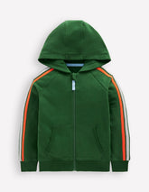 Rainbow Zip - up Hoody - Pine Green