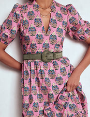 Covered Whipstitch Belt - Deep Olive
