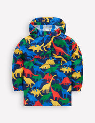 Waterproof Pop Over Jacket - College Navy Multi Dinos