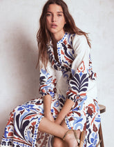 Mae Linen Blend Shirt Dress - Multi, Elaborate Garden