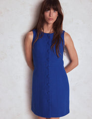 Cotton Texture Shift Dress - Gallery Blue